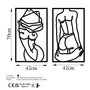 Wallity Escultura de pared Body Positive en negro